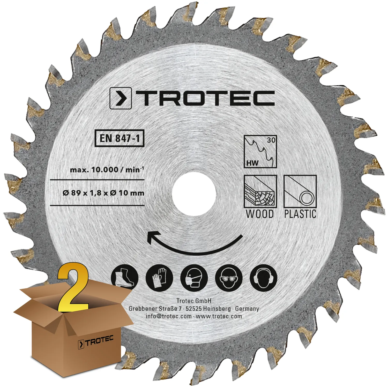 Sierra circular 89mm de madera